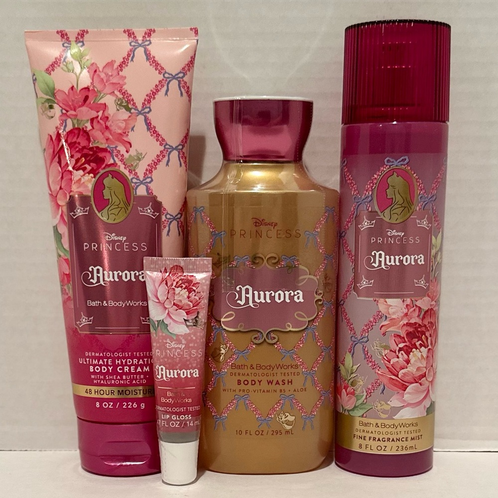 Bath & Body NEW Aurora Fragrance Mist, Body Cream, Body Wash & Lip Gloss